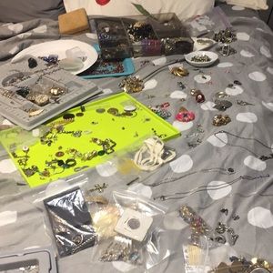 Costume Jewelry, silver jewelry, lots of jewelry